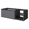 QUATRO 6 120см (80+40) тумба антрацит профиль антрацит c подсветкой 790-M6-120-A-A-LED антрацит