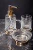 Стакан для зубных щеток Boheme Murano Cristal настольный, золото, 10218