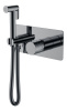 Гигиенический душ Boheme Stick, 127-SGM, С ВНУТРЕННЕЙ ЧАСТЬЮ, графит Shine Gun Metal c ручкой Diamond