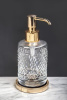 Дозатор жидкого мыла Boheme Murano Cristal настольный, золото, 10228