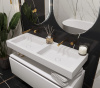 Столешница моноблок FLAT ST 120см (1204*452*100) двойной 888-120 белый