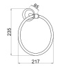 Полотенцедержатель Boheme Palazzo 10105, кольцо, золото, белый