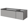 QUATRO 2 140см (100+40) тумба рифл LUNA FUGA профиль антрацит 790-M2-140-L-RIB-A LUNA