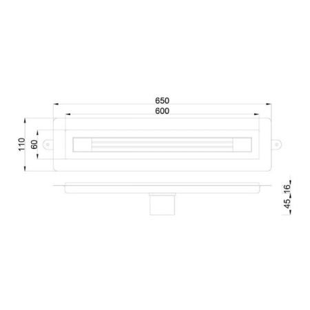 Душевой трап (лоток) Boheme B&T Infinity 981-60-GM, 60 см, цвет gun metal
