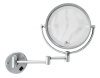 Зеркало Boheme Brillante 505 25 см, с подсветкой, двустороннее, с увеличением, хром