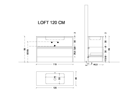 Консоль LOFT 120 893-120 черный