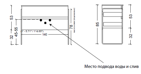 Тумба без раковины Vallessi 140*46cm DARK OAK 4 полки 837-140-D DARK OAK