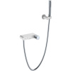 Смеситель Boheme Stick 123-WCR.2 для ванны и душа, с душевым гарнитуром, White touch chrome