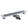 Душевой трап (лоток) Boheme Premium Linear 982-60-GM, 60 см, в комплекте с решеткой под плитку, цвет gun metal