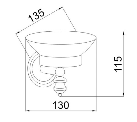 Мыльница Boheme Palazzo 10153, золото, черный