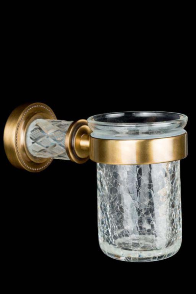 Стакан для зубных щеток Boheme Murano Cristal, бронза, 10904-CRST-BR