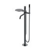 Смеситель Boheme Stick 129-SGM.4 для ванны и душа, с душевым гарнитуром, shine gun metal