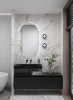 Столешница моноблок FLAT NERO MARQUINA (810*452*80) 859-080-NM