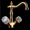 Смеситель для раковины Boheme Crystal 312-CRST, бронза