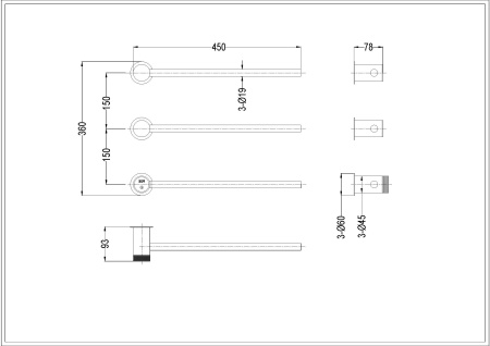 Полотенцесушитель STICK базовый элемент Boheme Matt White 727-MW белый