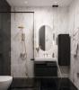 Столешница моноблок FLAT CALACATTA (810*452*80) 859-080-CLCT CALACATTA