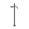 Смеситель для раковины напольный Boheme Stick с ручкой DIAMOND 120-SGM вороненая сталь глянец