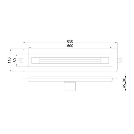 Душевой трап (лоток) Boheme B&T Infinity 981-60-CR, 60 см, цвет хром