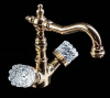 Смеситель для раковины Boheme Crystal 292-CRST, золото