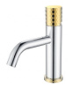 Смеситель для раковины Boheme Stick 121-CRG, хром, золото (chrome diamond gold)