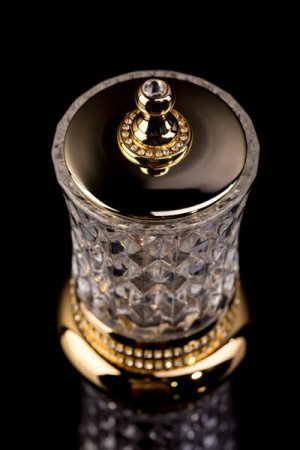 Стакан для ватных дисков Boheme Imperiale 10415, золото