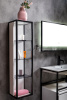 Пенал LOFT высокий белый полки стекло 896-W белый