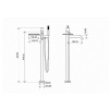 Смеситель Boheme Stick 129-BCR.2 для ванны и душа, с душевым гарнитуром, Black touch chrome