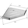 Полка угловая Boheme New Venturo 10318-SGM, 25 см, Shine Gun Metall