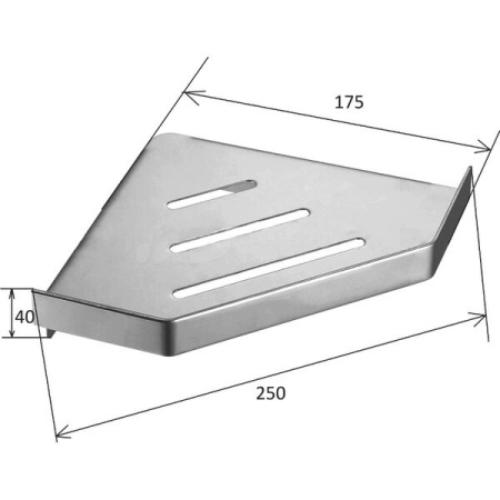 Полка угловая Boheme New Venturo 10318-SGM, 25 см, Shine Gun Metall