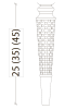 Ножки DENTI черные (пара) 35 5см 847-B-35 черный