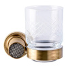 Стакан для зубных щеток Boheme Royal Cristal 10924-BR-B, бронза, черные кристаллы