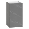 Раковина напольная Cube Corian 480*480*850 Grey base+white veins 802-GR