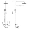 Душевая стойка Boheme Stick 128-BB, Matt black, с ручкой Diamond