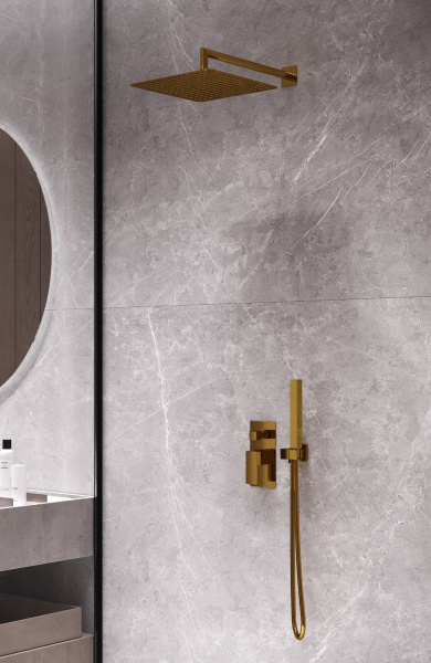 Душевой комплект Boheme Qubic 474-3-BR, С ВНУТРЕННЕЙ ЧАСТЬЮ, цвет бронза