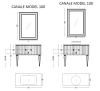 Тумба Armadi Art Canale 100 черная + Хром 843-100-BCR черный