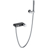 Смеситель Boheme Stick 123-BCR для ванны и душа, с душевым гарнитуром, Black diamond chrome