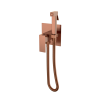 Гигиенический душ Boheme Qubic 477-CB со смесителем С ВНУТРЕННЕЙ ЧАСТЬЮ, брашированная медь