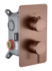 Смеситель встроенный однорычажный 2-х проходной Boheme Cell 135-2-BRB брашированная бронза