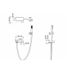 Смеситель Boheme Stick 123-WCR.2 для ванны и душа, с душевым гарнитуром, White touch chrome