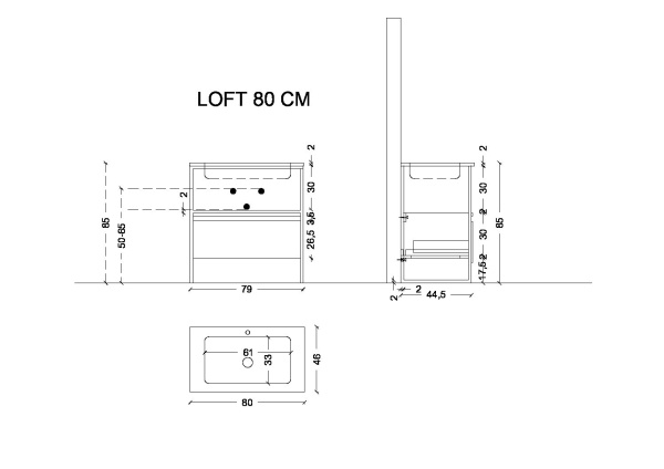 Консоль LOFT 80 893-080 черный