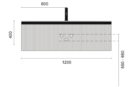 QUATRO 1 120CM тумба рифл LUNA профиль антрацит + внутр. подсв. 790-M1-120-RIB-L-A-LED CASHMERE