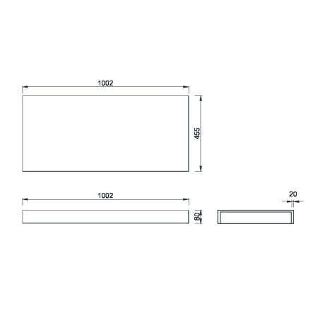 Столешница прямая Armadi Art Flat 100см 869-100 белый
