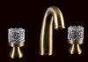 Смеситель для раковины на 3 отверстия Boheme Crystal 317-CRST, бронза
