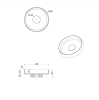 Раковина накладная SOLE Corian 400*130 801-G золото