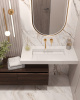 Столешница моноблок FLAT CALACATTA (1010*452*80) 859-100-CLCT CALACATTA