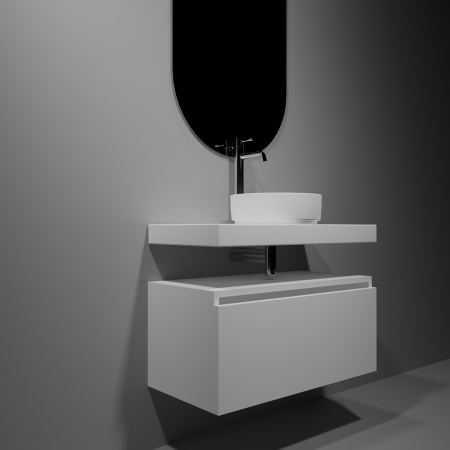 Ящик под столешницу 60см WHITE глянец Armadi Art Vallessi UNO-S 897-060-W белый глянец