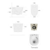 Унитаз подвесной безободковый Boheme Avva 973-SET-2-W с функцией биде, смыв торнадо, цвет белый глянец