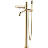 Смеситель Boheme Stick 129-GG для ванны и душа, с душевым гарнитуром, gold diamond gold
