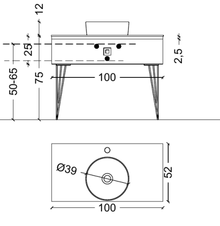 Консоль Armadi Art Lucido 100 см Светлое золото 304801 770-100-Light золото