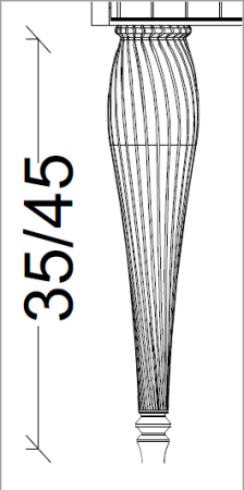 Ножки SPIRALE 35 см черные (пара) 848-B-35 черный